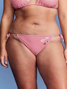 NWT Old Navy Disney MINNIE MOUSE Gingham String Bikini Swim Bottoms XXL